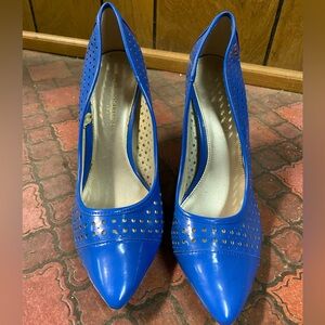 Christian Siriano royal blue high heels, size 10
